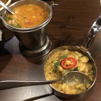 Dal and potato curries at Daana in Canberra