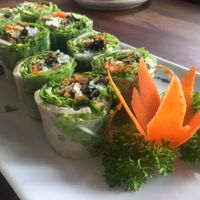 Vietnamese rolls at ROM Vegetarian Restaurant in Da Nang