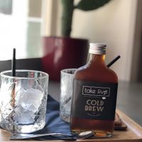 Ice cofee at Take Five Espressobar in Ghent