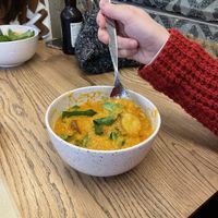 Red bowl  at Daily Pot in Bergen