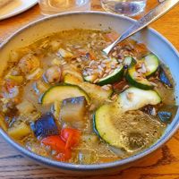 Vegetable soup at Daily Pot in Bergen