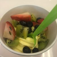 Mango and fruits. Came to $3.50 at Sweet Frog in Bangor