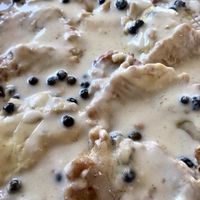 Seitan whit green pepper at Mi Sa di Sano in Sanremo