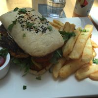 Goneburger meal ... at Watson's Eatery in Dunedin