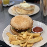 “Chicken” Burger (Chefs own patty!)  at Watson's Eatery in Dunedin