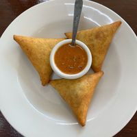 Lentil filled Sambusa at Amy's Ethiopian in Nashville