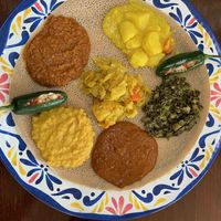 Vegetarian platter for two (all vegan) at Amy's Ethiopian in Nashville