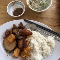 Buffet choices with rice   at Thien Phuoc in Nha Trang