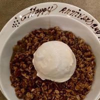 Apple maple cobbler  at Oliver's in Santa Barbara