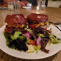 Oliver's burger. So good. at Oliver's in Santa Barbara