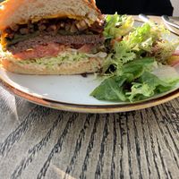 Oliver burger  at Oliver's in Santa Barbara