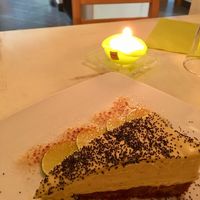 Soya cake al limone con semi di papavero  at Primo Ristorante  in Spotorno