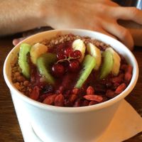 Mango bowl. With plenty of goji and fruits. at Handsome Monk Coffee House in Bucharest