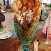 Dinkel-Bubblewaffel at Weingut Trautwein - Restaurant & Hotel in Flonheim