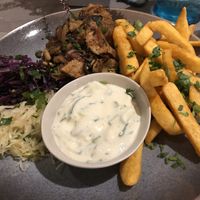 Gyros mit Pommes at Weingut Trautwein - Restaurant & Hotel in Flonheim