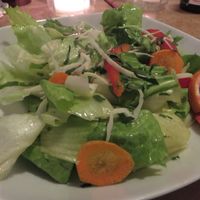 Side salad (vegan) accompanying the potato and beetroot bake at Moccachili in Saarbrucken