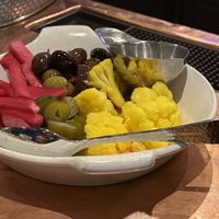 PICKLES & OLIVES • 
tunip, avaumber, olive, cauliflower  at Figs in Jackson