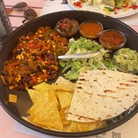 Tray of veg fajitas   at Mex Cantina Bona Fide in Dubrovnik