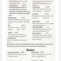 Menu at Strawberry Fields Cafe in Midland