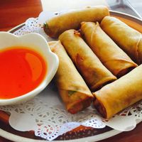 Spring rolls at Thai Hachapi  in Tehachapi