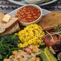 bih Breakfasts Vegan with scrambled Tofu at Nook Eatery in Hue