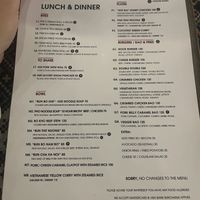 Menu  at Nook Eatery in Hue