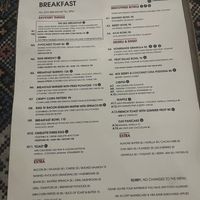 Menu  at Nook Eatery in Hue