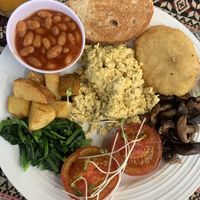 Vegan big Breackfast mir scrambled tofu  at Nook Eatery in Hue