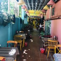 Lovely seating area at Nook Eatery in Hue