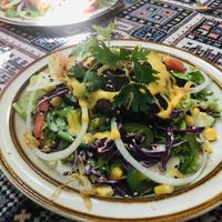 Vegan patty salad at Nook Eatery in Hue