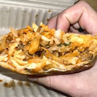 Good stuffings in the ‘rito  at Two Dollar Radio Headquarters in Columbus