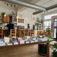 From our table looking towards the bar and service area at Two Dollar Radio Headquarters in Columbus