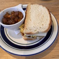 Gary’s Slamwhich with Home Fries   at Two Dollar Radio Headquarters in Columbus