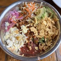 “Beef” birria burrito bowl  at Two Dollar Radio Headquarters in Columbus