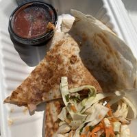 quesadilla omnomnomnomnom 💚  at Two Dollar Radio Headquarters in Columbus