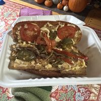 CBus Cheezestake Hoagie (weekly special)  at Two Dollar Radio Headquarters in Columbus