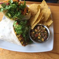 Breakfast wrap at Two Dollar Radio Headquarters in Columbus