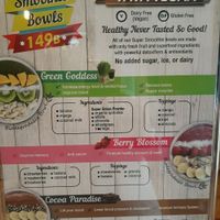 Vegan smoothie bowl menu  at VAVA Frozen Yogurt - Thae Pae Gate in Chiang Mai