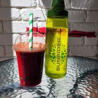 Nice fresh made juice range at RAWR Bar in Apollo Bay