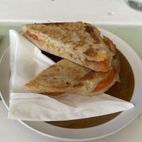 Cheese & Tomato toastie  at RAWR Bar in Apollo Bay