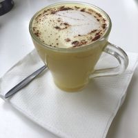 Turmeric latte  at RAWR Bar in Apollo Bay