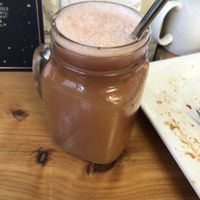 Watermelon, apple, pineapple, mint pressed juice freshly made at RAWR Bar in Apollo Bay