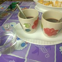 Fresh coffee americano and extra hot water at Kohco Man in Koh Phayam