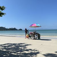 Coconut ice cream on the beach 🫶🏼  at Kohco Man in Koh Phayam