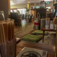 I love to sit here   at Sushi Yah Man in Noosa Heads