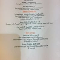 Sept 2022 vegan menu at The Braided Fig in Aberdeen