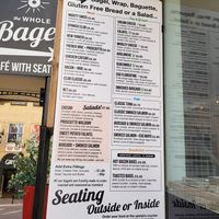 Menu at The Whole Bagel in Bath