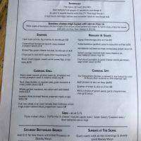 Their menu at The Signal Pub in South East London