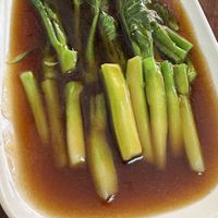 Chinese broccoli stir try  at Nop Nan in Bangkok