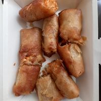 Fried spring rolls at Nop Nan in Bangkok